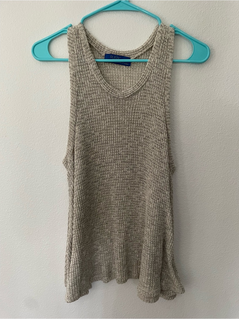 Rustic Royals Cream Knit Tank Top - Sleeveless Ribbed Knit